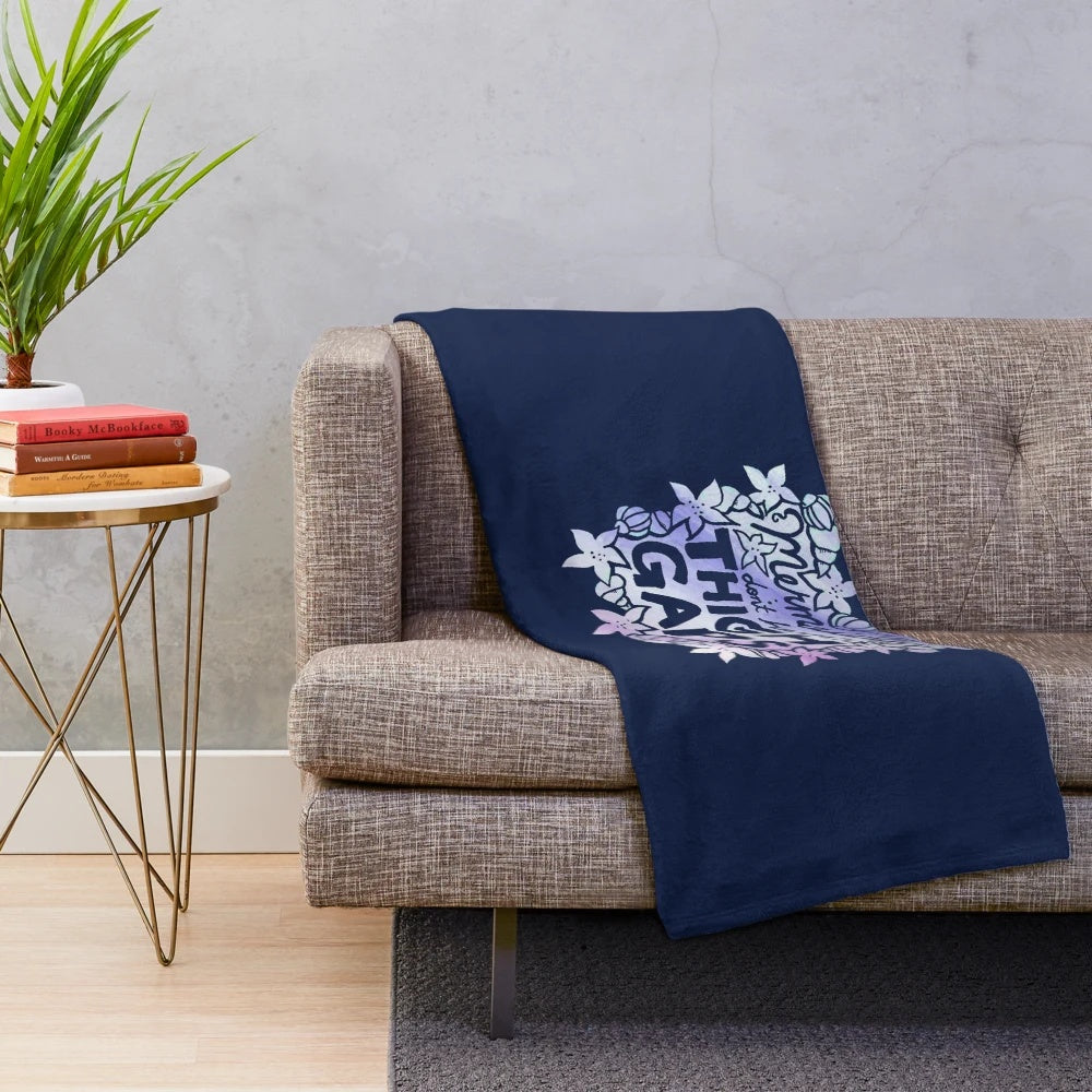 Mermaid plush blanket with the text "Mermaids don't have thigh gaps