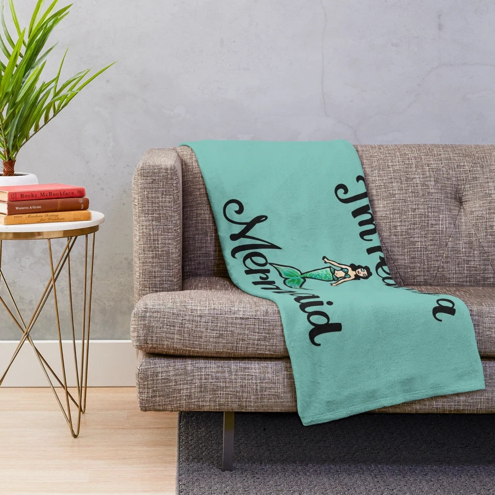 Mermaid plush blanket with a cozy, soft design
