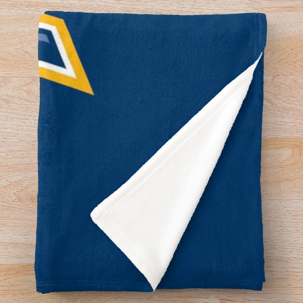 Merrimack Warriors-inspired plush blanket with team colors and logo
