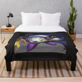 Meta Knight-themed plush blanket with Kirby and Smash Bros designs
