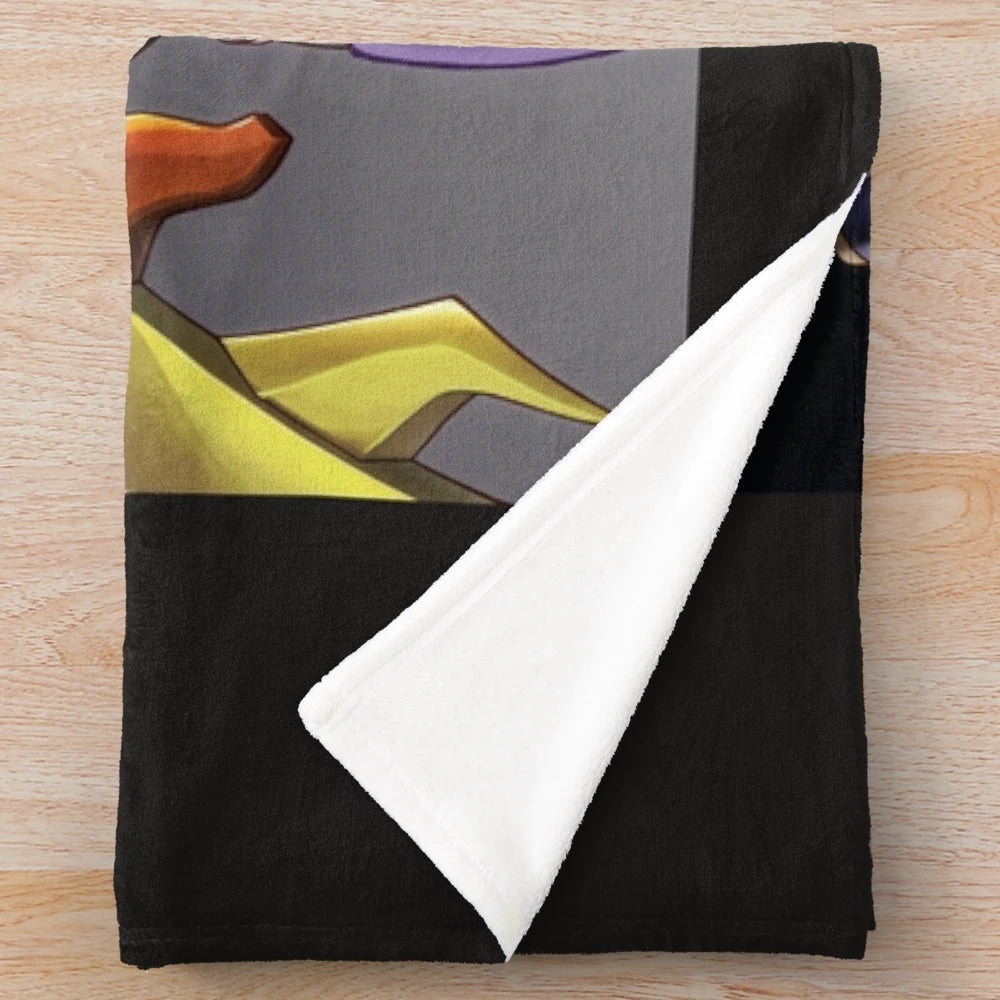 Meta Knight-themed plush blanket with Kirby and Smash Bros designs