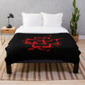 Soft, plush blanket for metal music fans featuring Rawkk RMTN inspired design