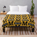 Tyne and Wear Metro plush blanket with focus on public transportation
