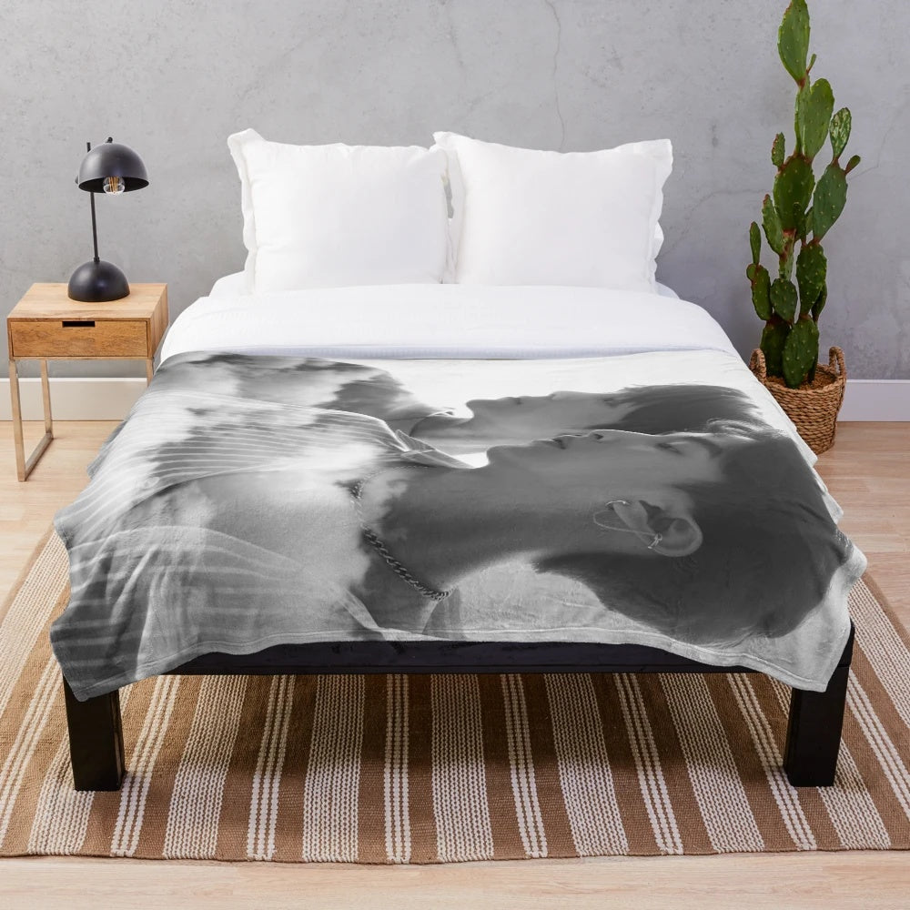 Mewgulf inspired plush blanket featuring Mew Suppasit and Gulf Kanawut
