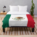 Mexico flag inspired plush blanket