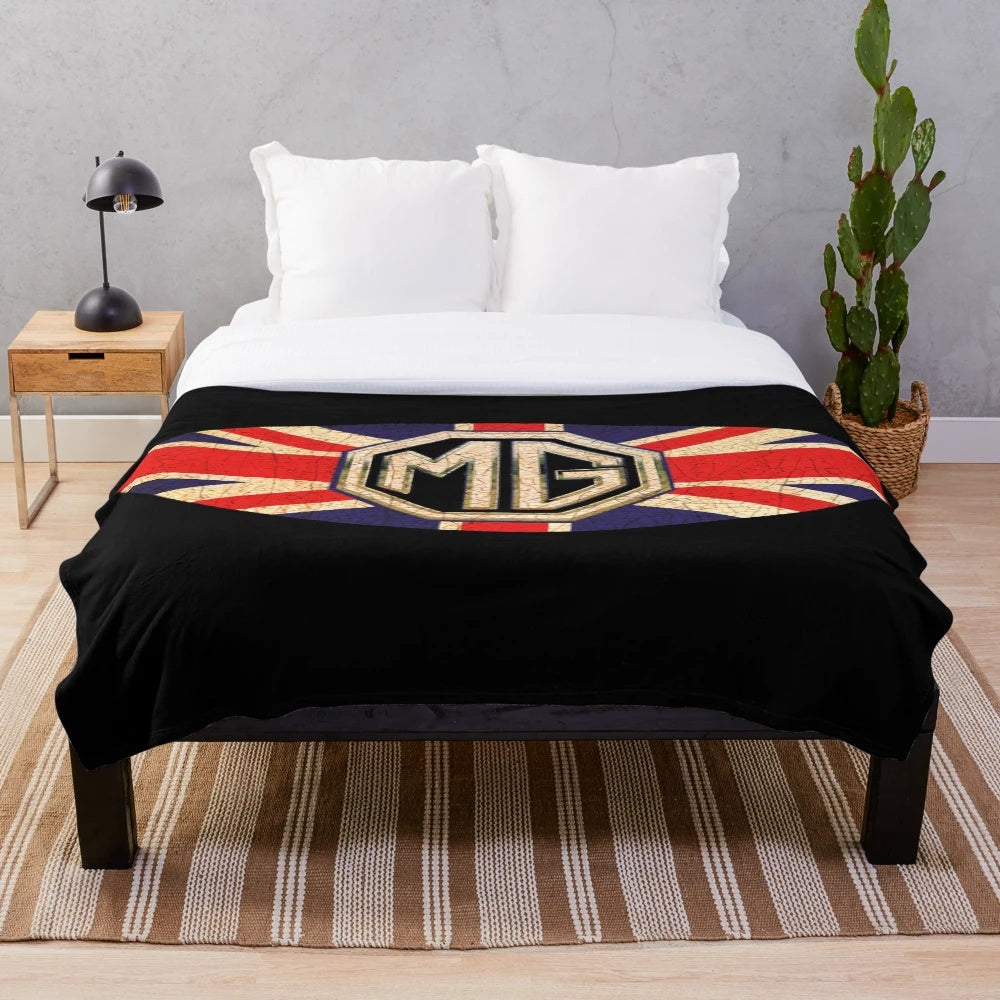 MG plush blanket for classic car enthusiasts