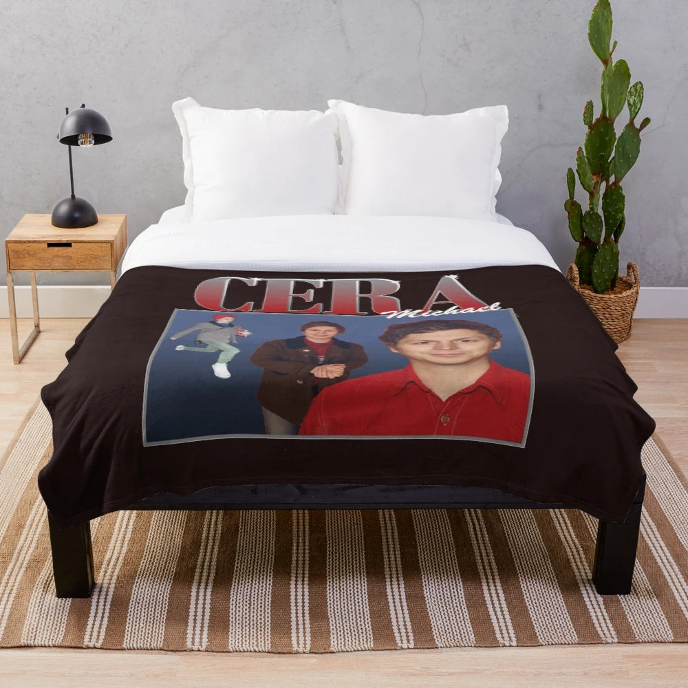 Michael Cera inspired plush blanket with soft, cozy design