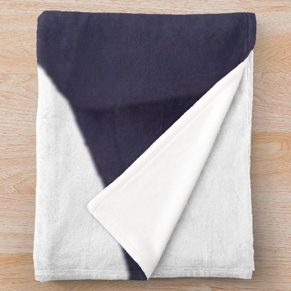 A soft and plush blanket featuring the character Prison Mike from the TV show The Office
