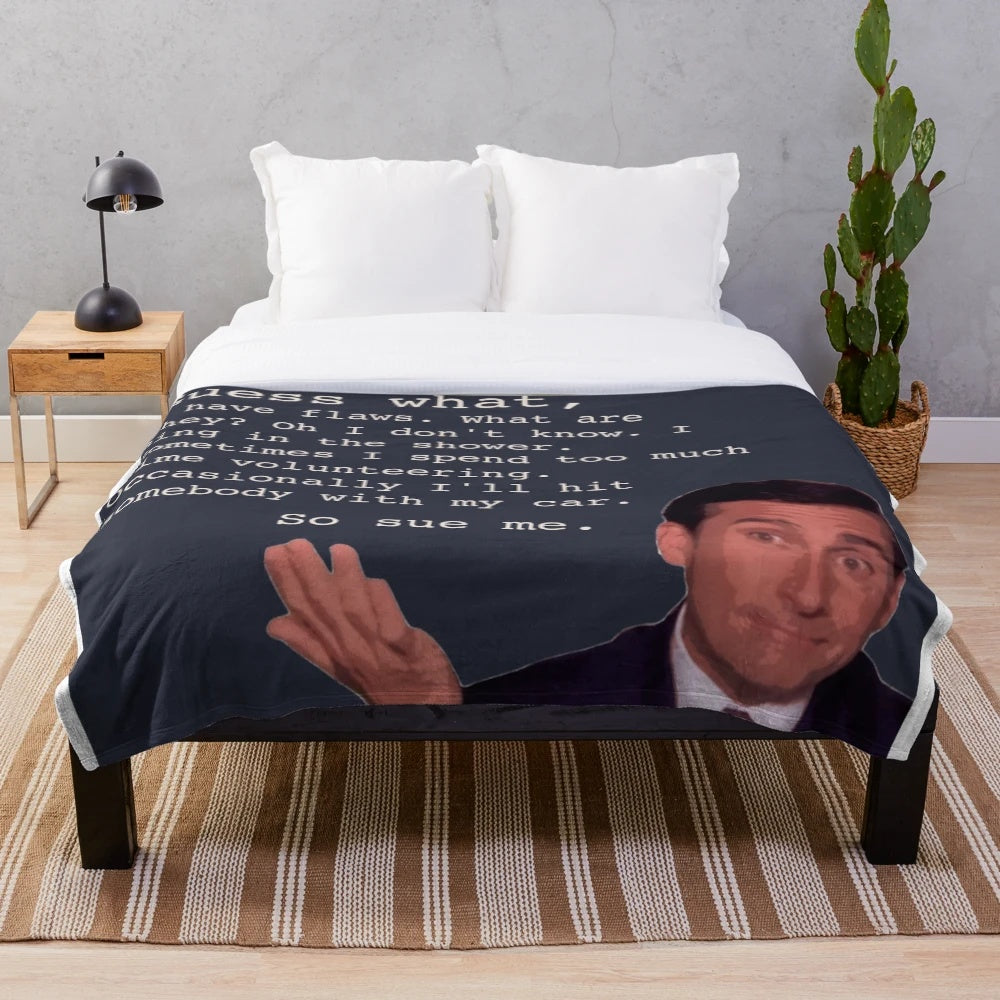 Michael Scott Quotes Plush Blanket for Fans of The Office