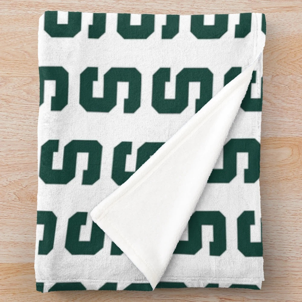 Michigan State Spartans plush sports blanket