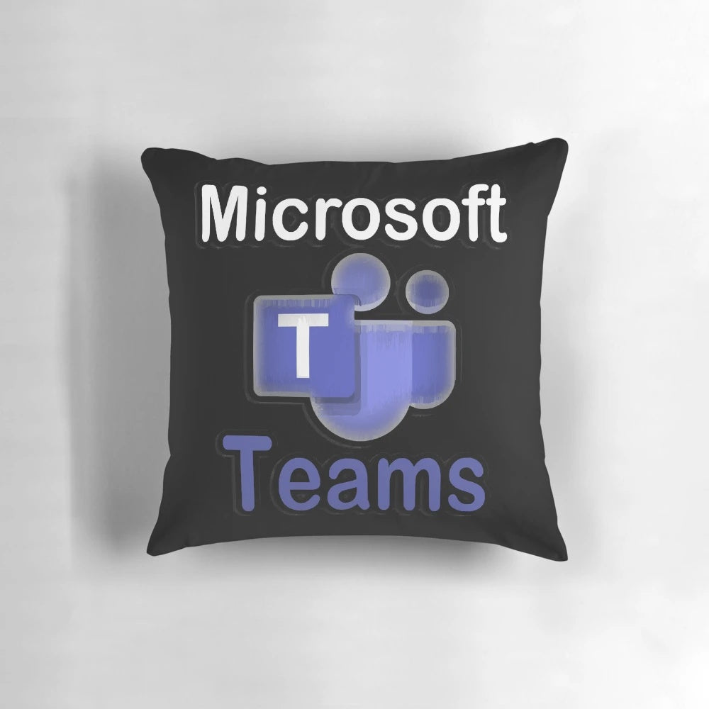 Plush Microsoft Teams themed pillow for your home office decor