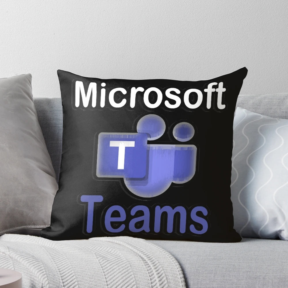 Plush Microsoft Teams themed pillow for your home office decor