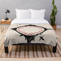 Lord of the Rings-inspired plush blanket featuring fantasy characters and elements