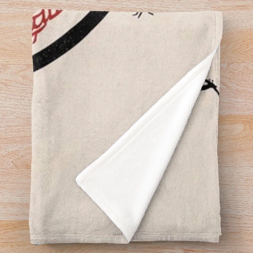 Lord of the Rings-inspired plush blanket featuring fantasy characters and elements