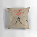 A plush, decorative pillow featuring the iconic Lonely Mountain from J.R.R. Tolkien's Middle-earth universe.