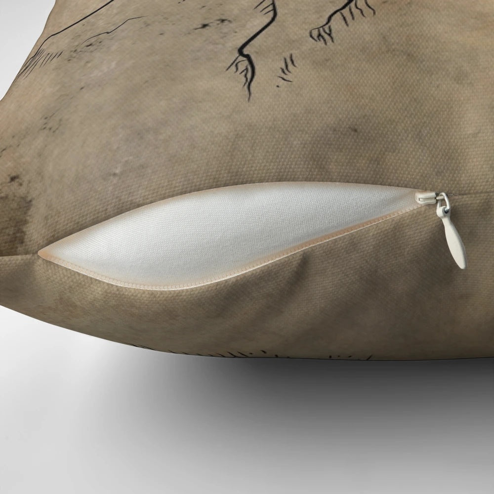 A plush, decorative pillow featuring the iconic Lonely Mountain from J.R.R. Tolkien's Middle-earth universe.