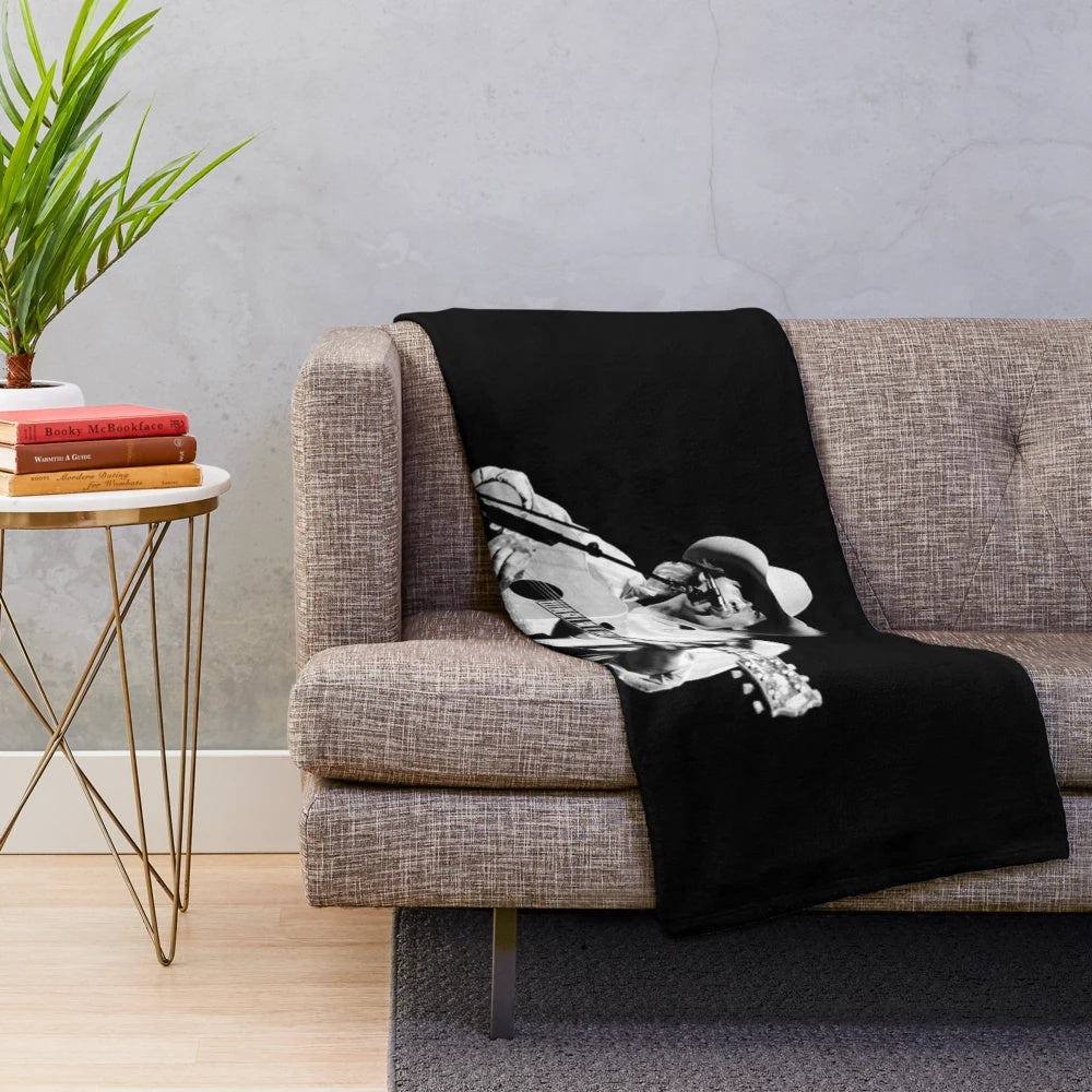 Soft plush blanket featuring the lyrics and artwork of the Alan Jackson song "Midnight in Montgomery