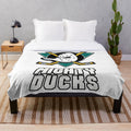 Mighty Ducks team logo printed on a soft, plush blanket