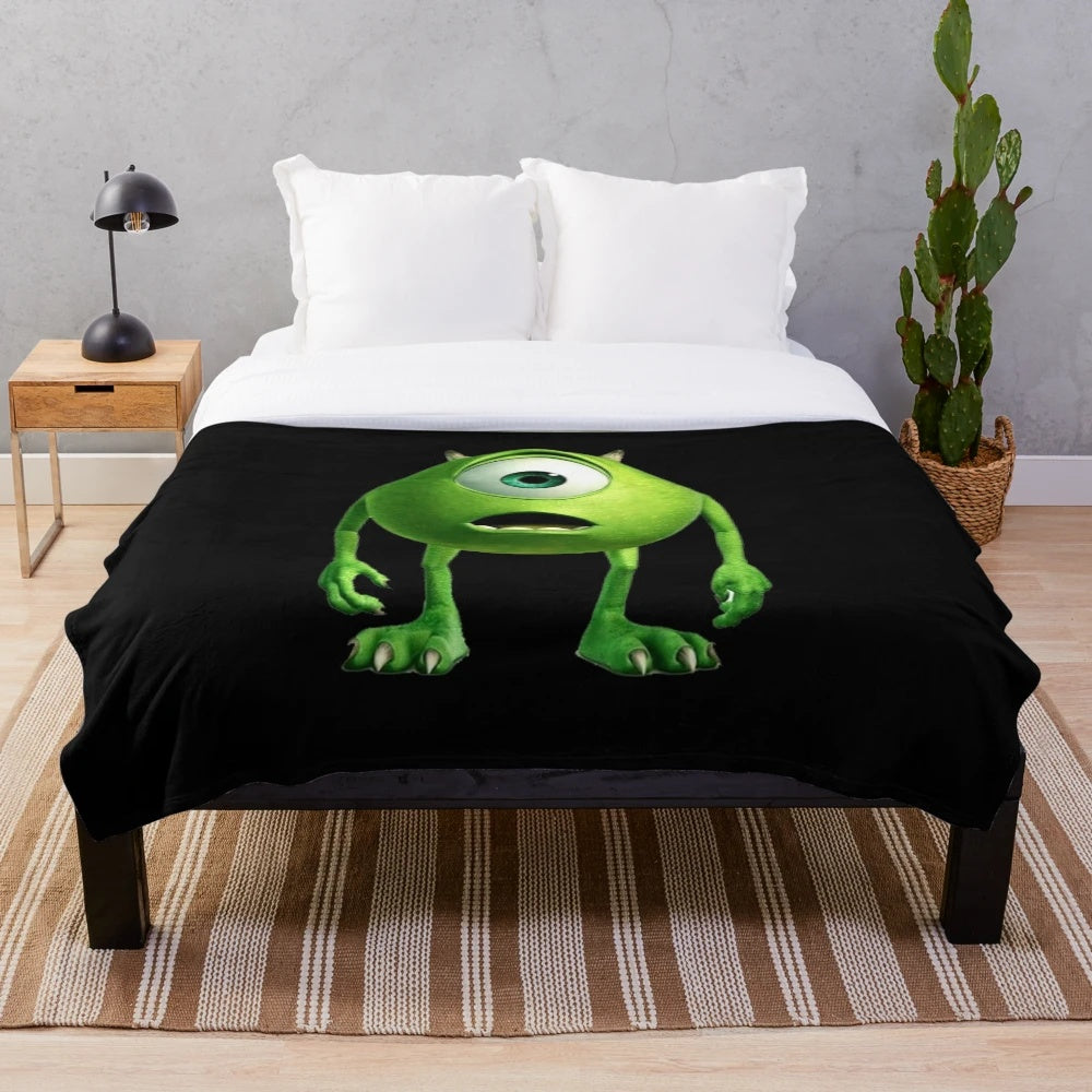 Mike Wazowski Plush Blanket - Soft and Cuddly Disney Inspired Throw