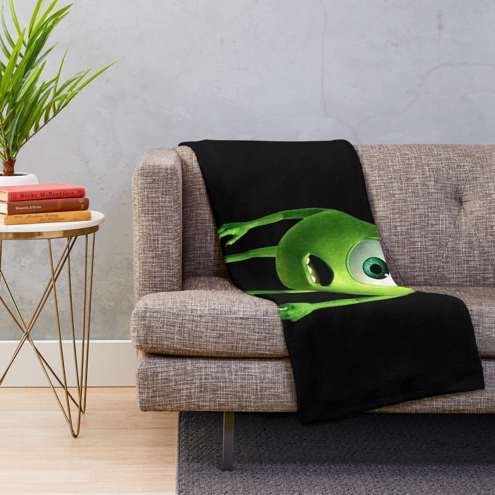 Mike Wazowski Plush Blanket - Soft and Cuddly Disney Inspired Throw