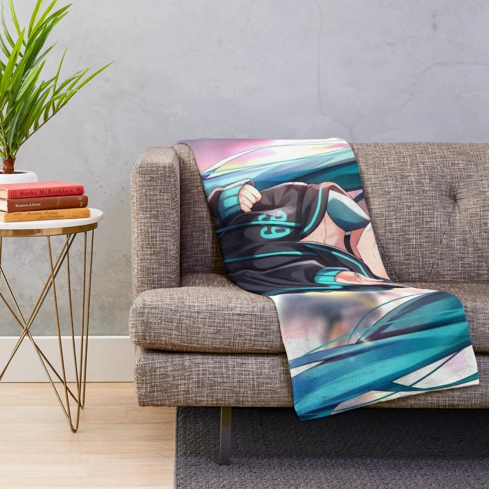 Soft and snuggly Miku anime-inspired plush blanket