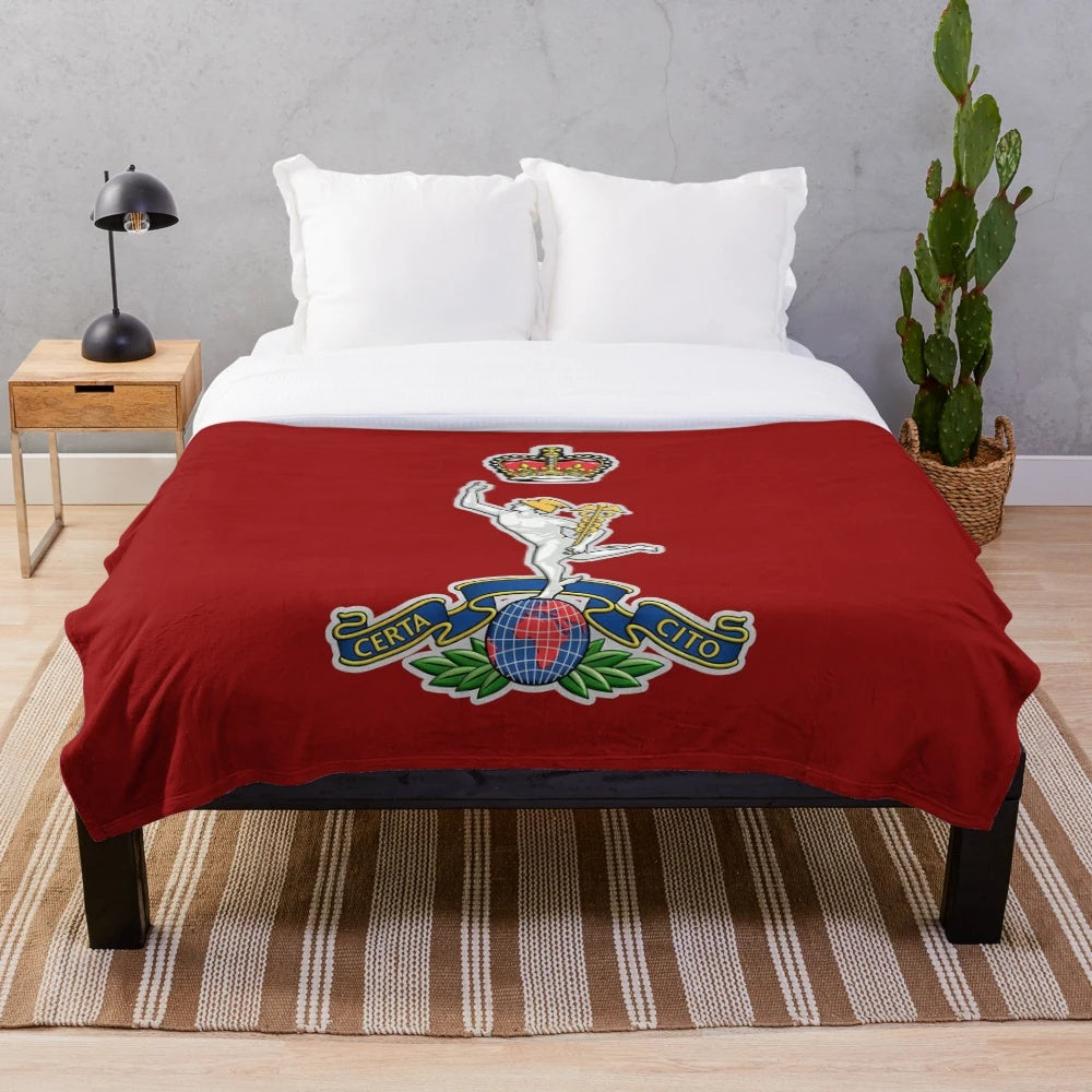Royal Corps of Signals Plush Blanket - Soft and Warm Military-Style Throw
