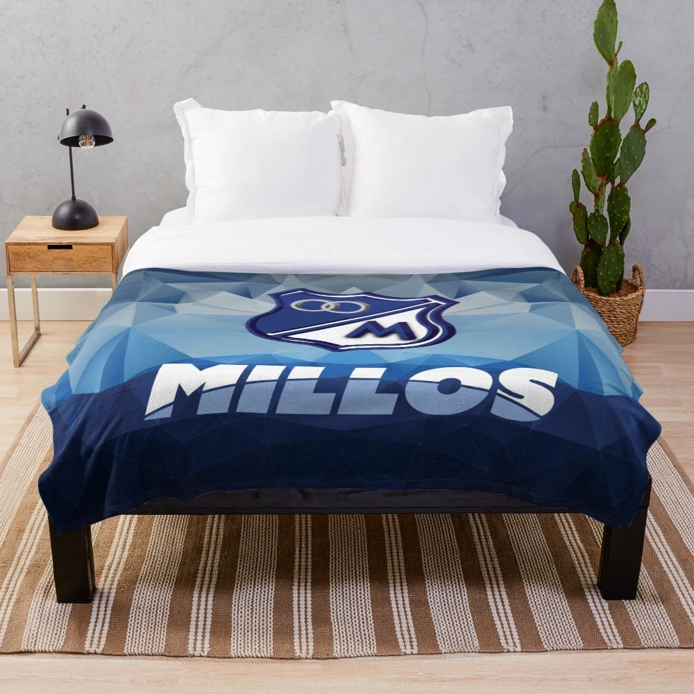 Millonarios Plush Blanket featuring the Colombian soccer team colors