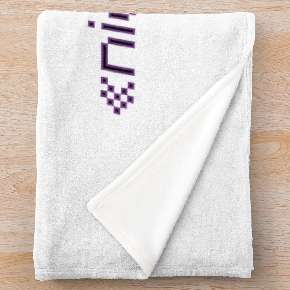 Minecraft-themed plush blanket with "Nice Shoes!" design