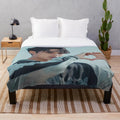 Cozy plush blanket featuring Mingyu from Seventeen's Hot music video