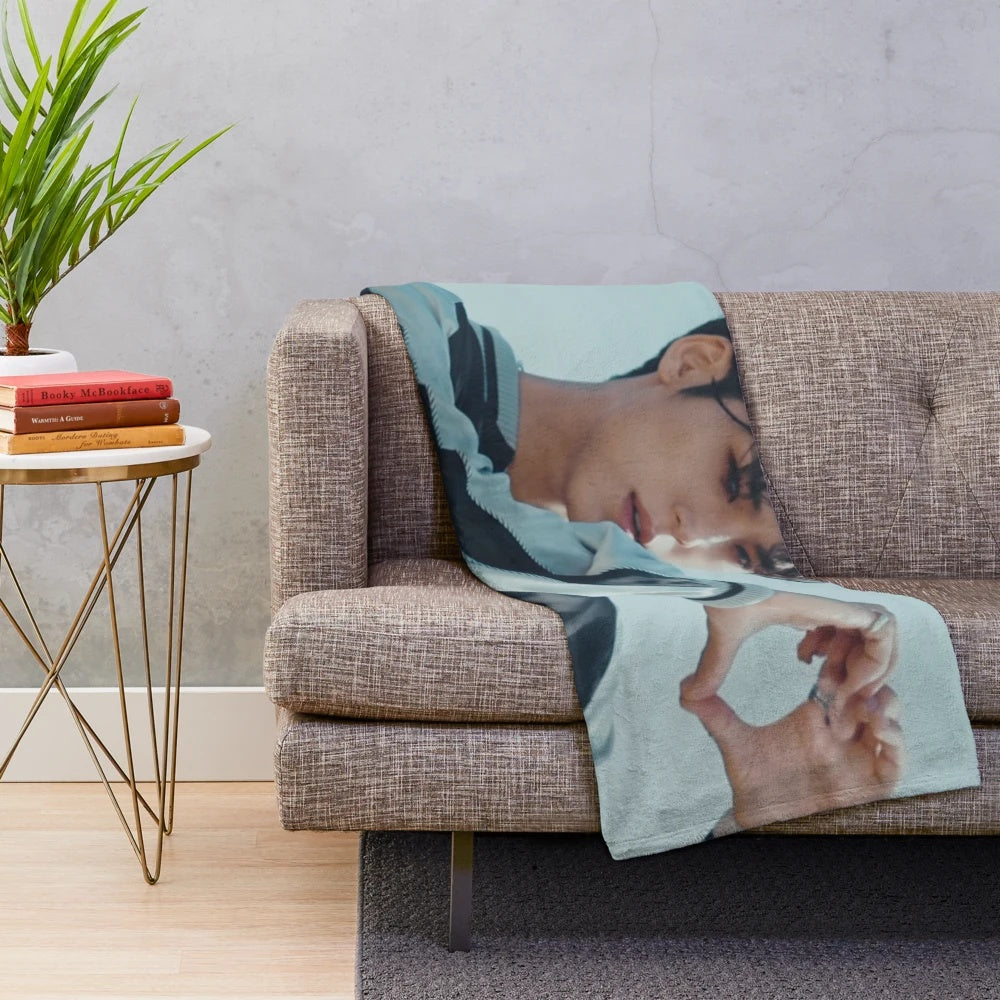 Cozy plush blanket featuring Mingyu from Seventeen's Hot music video