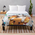 Soft and cuddly miniature bull terrier plush blanket for pet owners