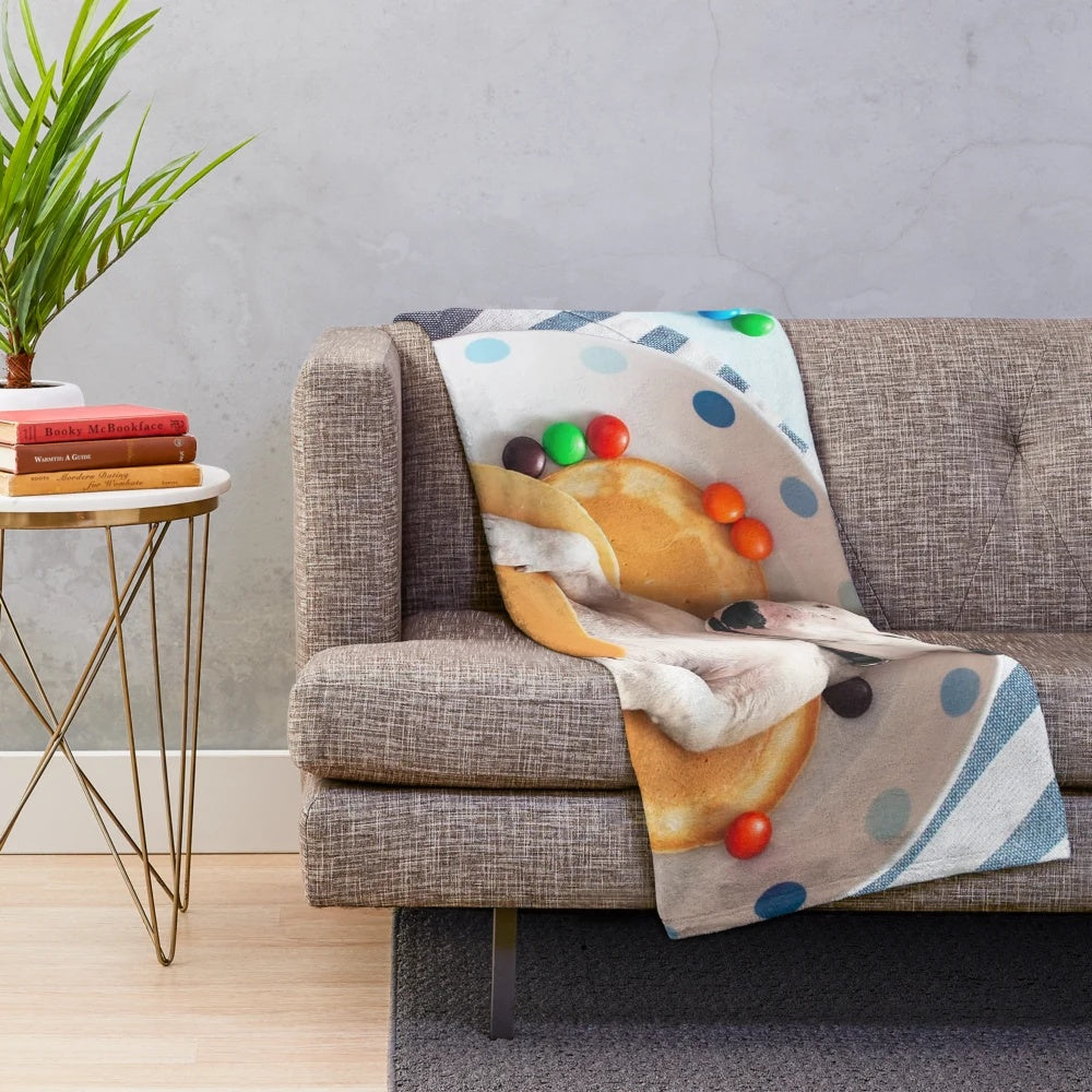 Soft and cuddly miniature bull terrier plush blanket for pet owners
