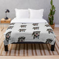 Miniature Schnauzer Plush Blanket in a Salt and Pepper Color