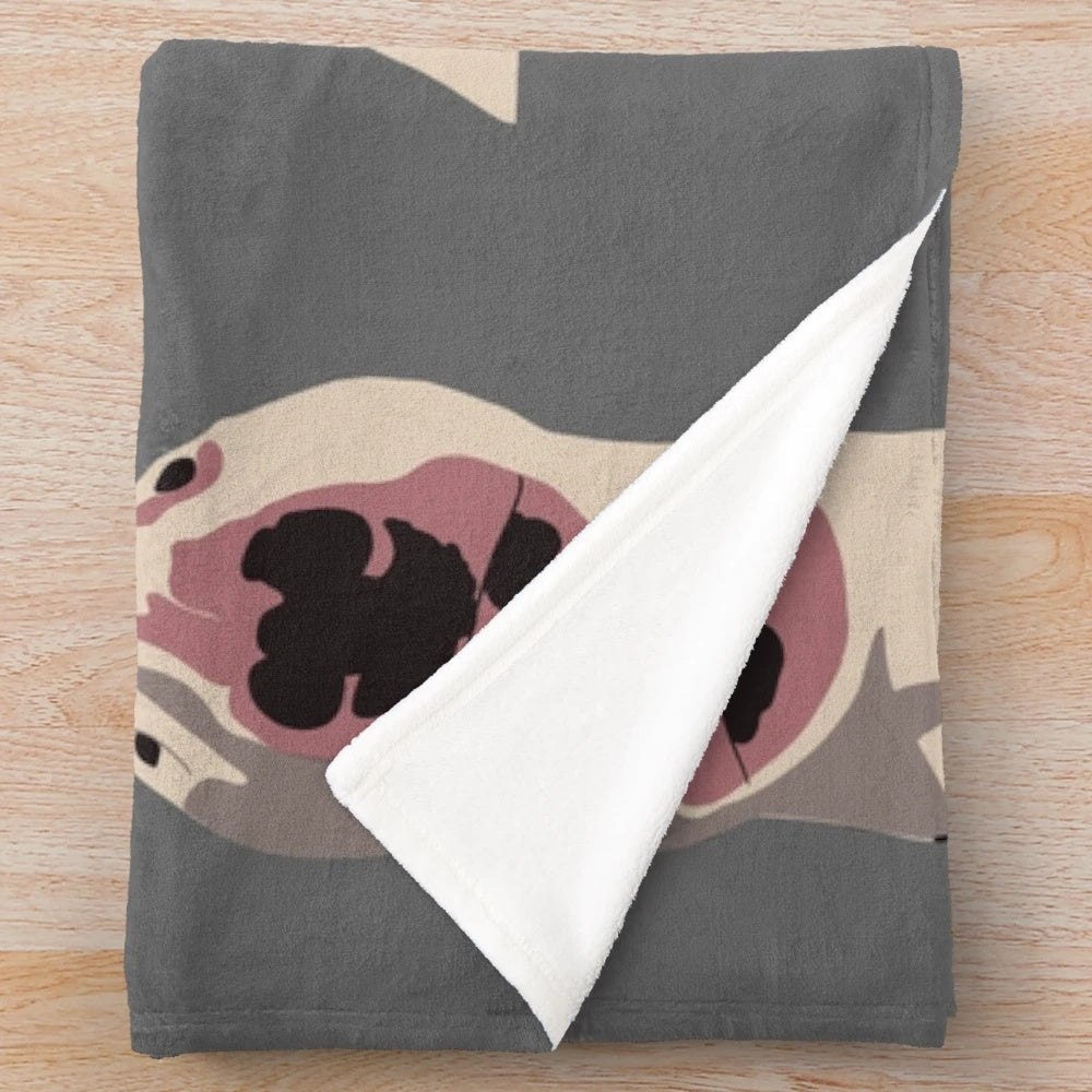 Plush blanket featuring the iconic Walter meme dog