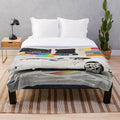 Plush blanket with minimalist car-inspired abstract art design