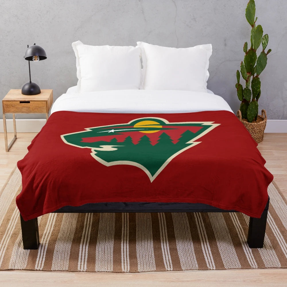 Minnesota Wild Plush Blanket with Team Logo