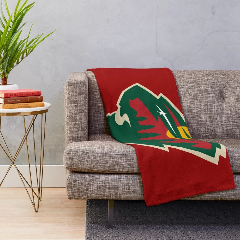 Minnesota Wild Plush Blanket with Team Logo