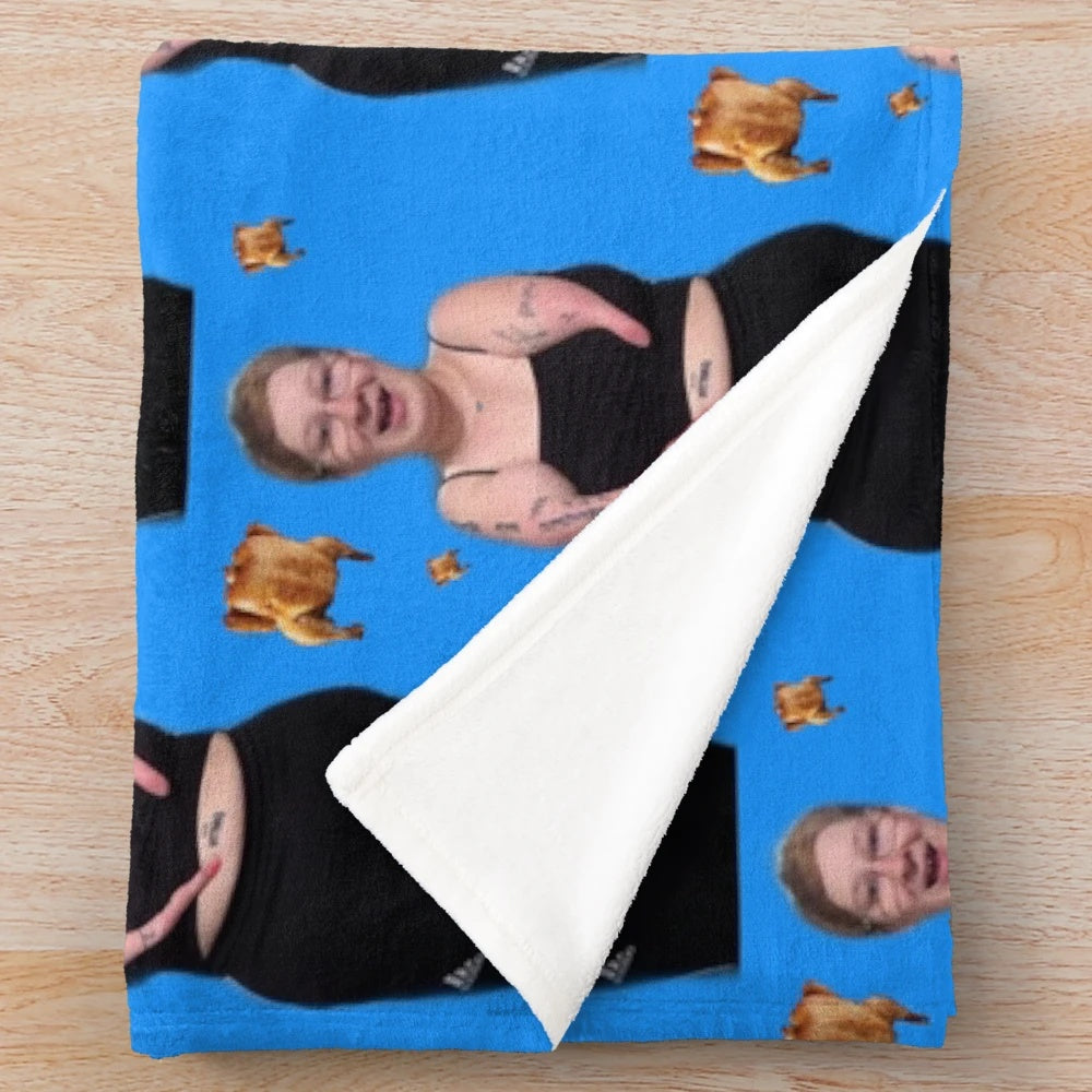 Miranda Cooper Plush Blanket with Chicken Nubs Design