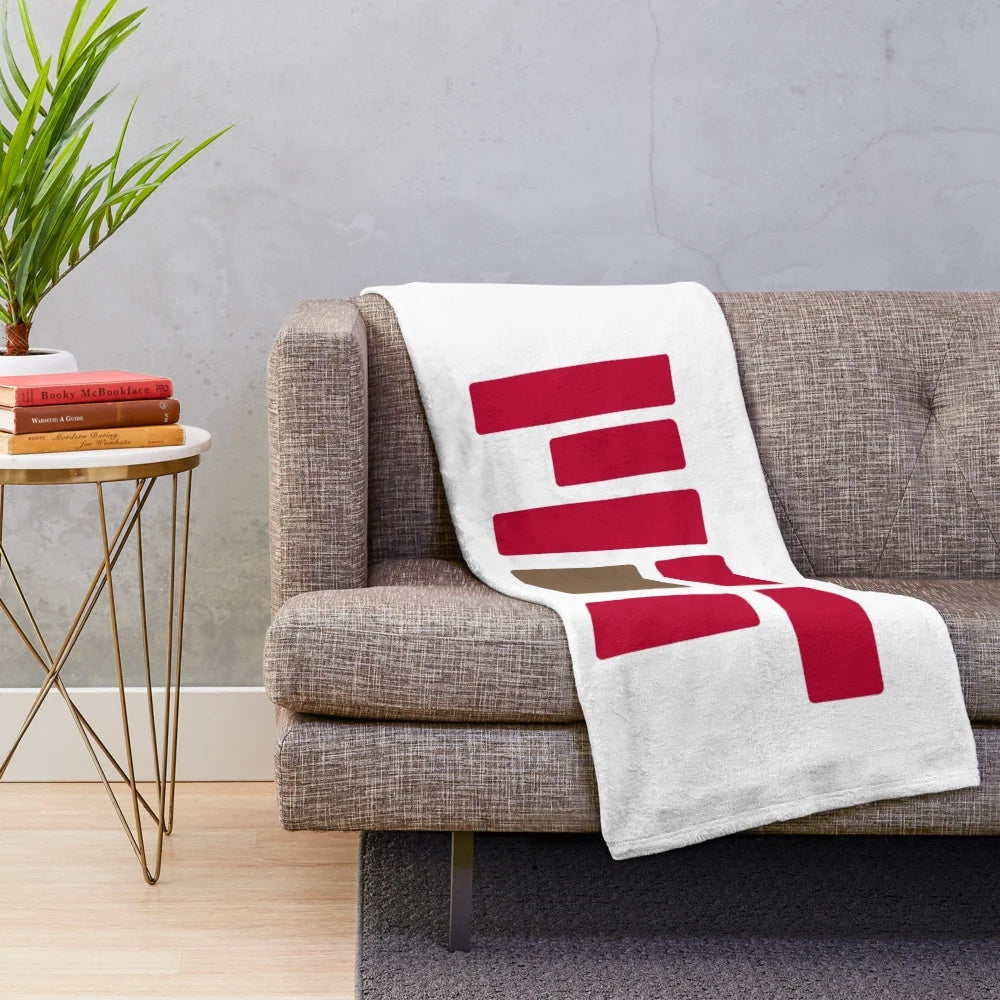 MIT inspired plush blanket featuring Tim the Beaver mascot