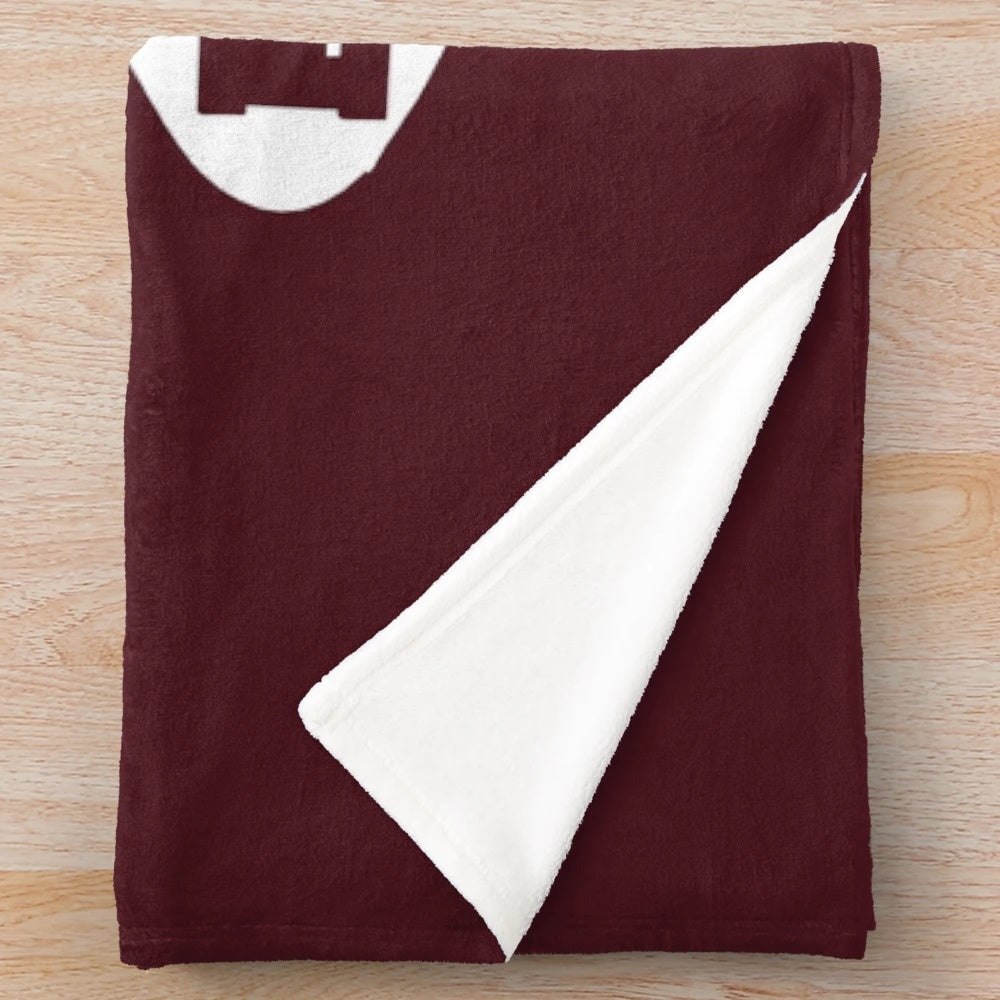 MIT Plush Blanket with Massachusetts Varsity Design
