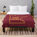 Plush blanket featuring the outline of the state of Minnesota