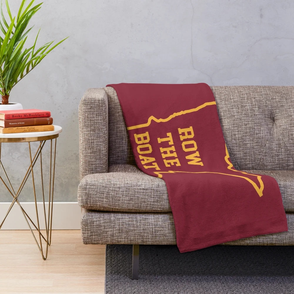 Plush blanket featuring the outline of the state of Minnesota