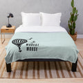 Modest Mouse themed plush blanket with album art designs