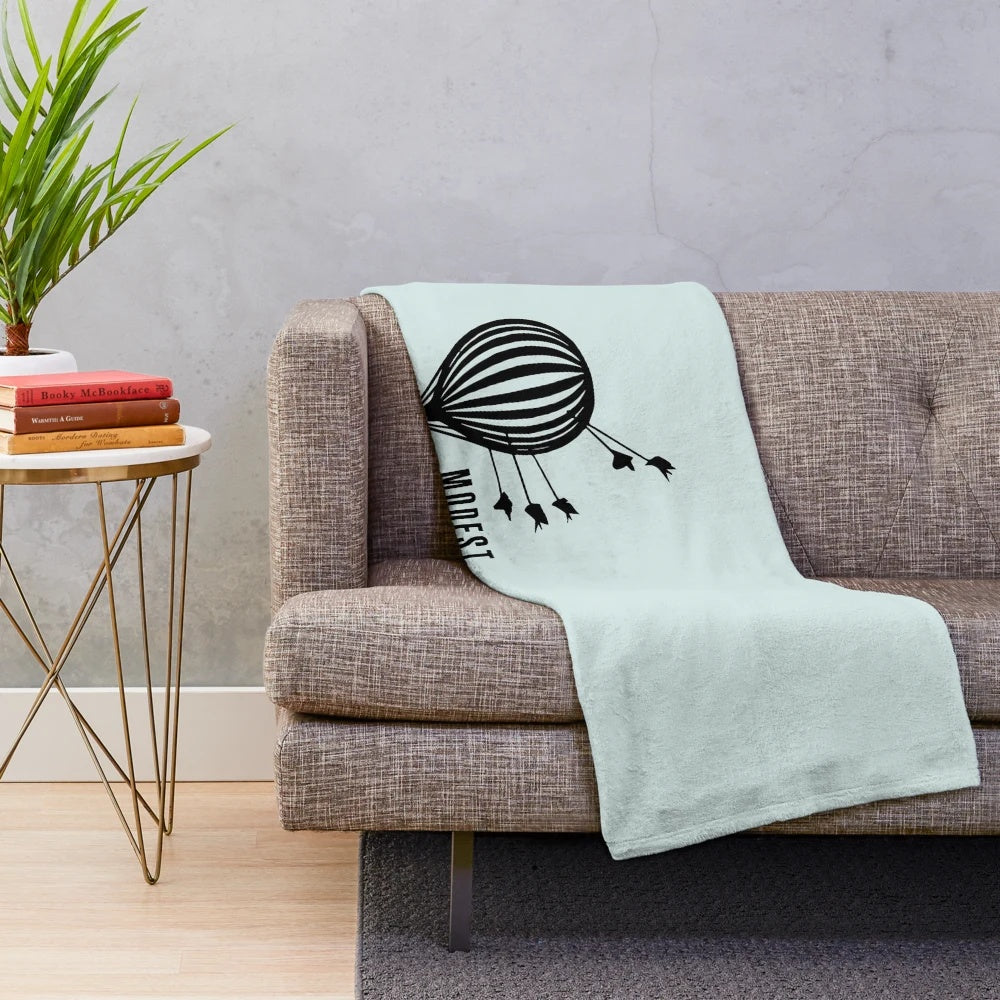 Modest Mouse themed plush blanket with album art designs