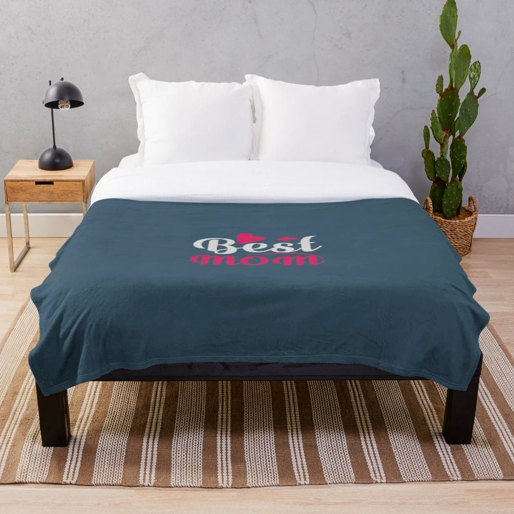 Mom Plush Blanket with Floral Design