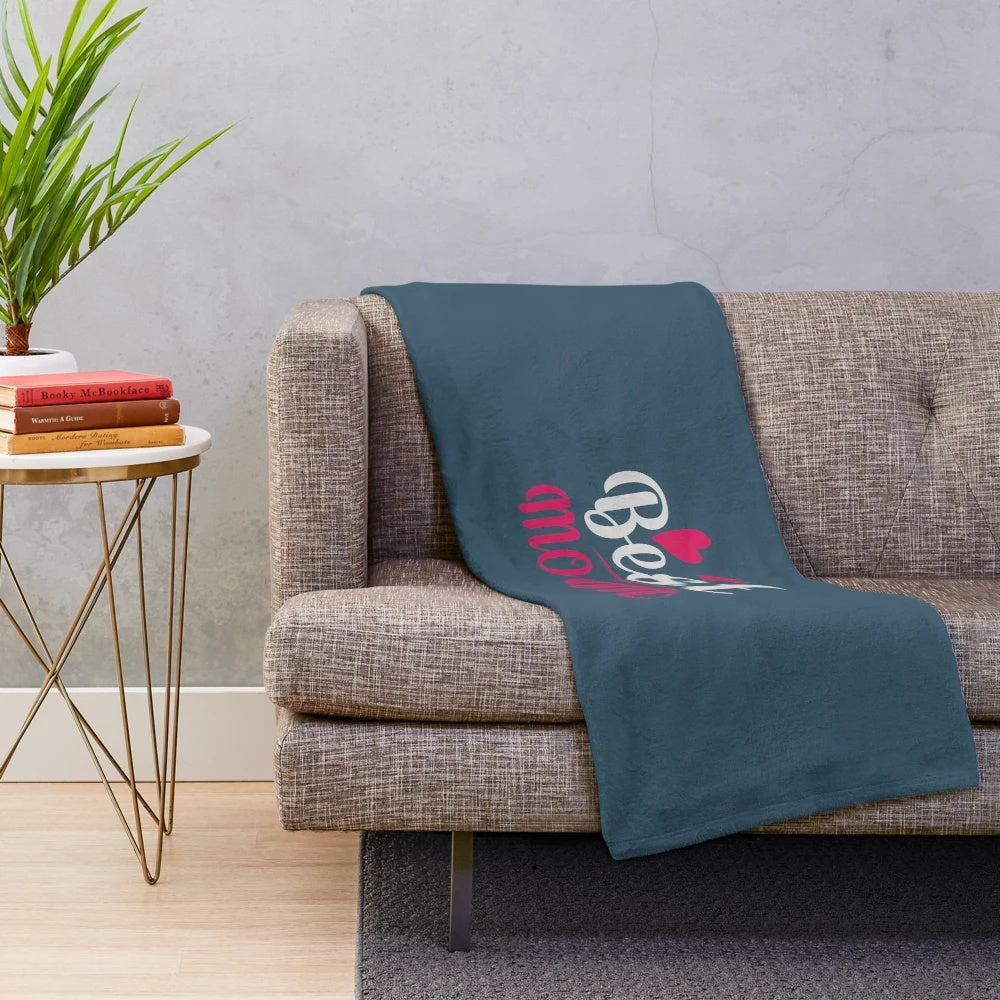 Mom Plush Blanket with Floral Design