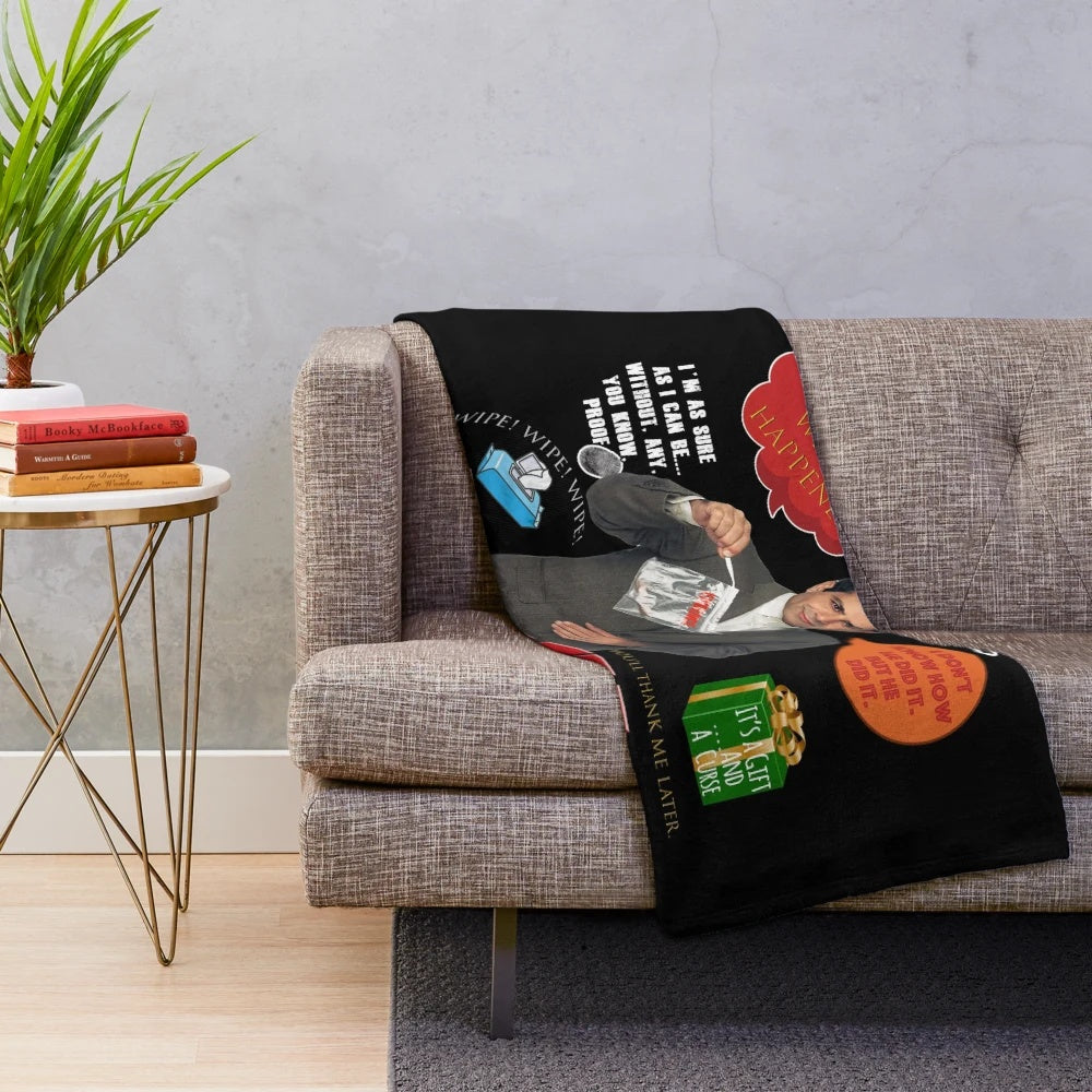 Soft and Comfortable Plush Blanket Featuring Iconic Monk Quotes