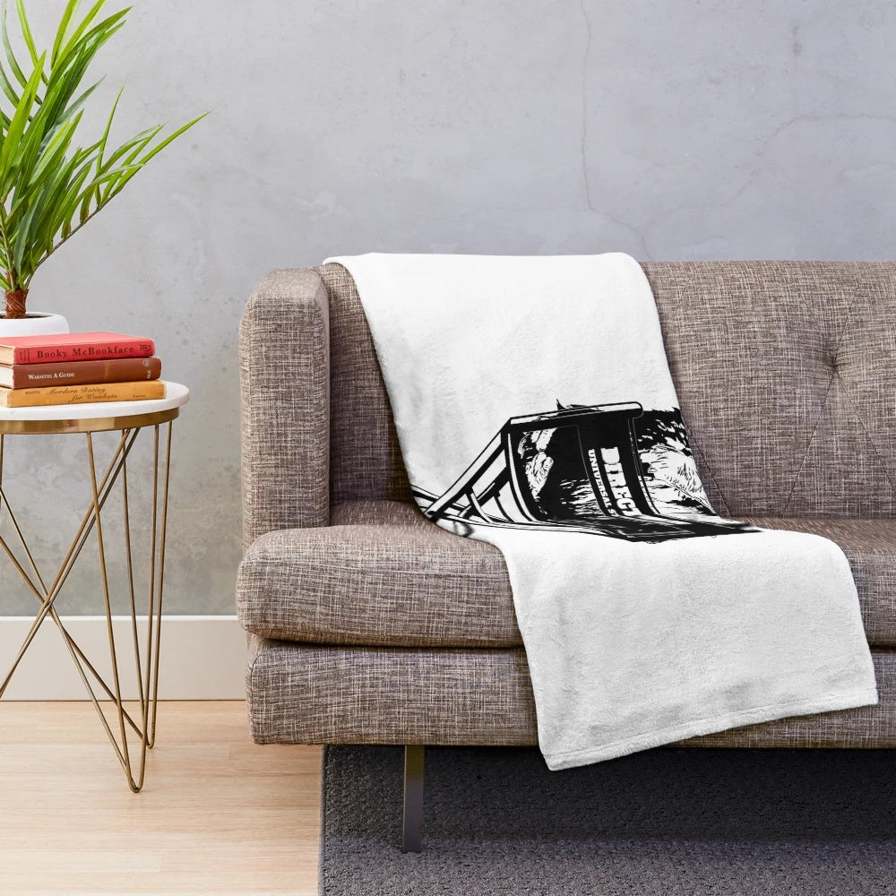 Soft and cuddly monkey plush blanket for cinema lovers