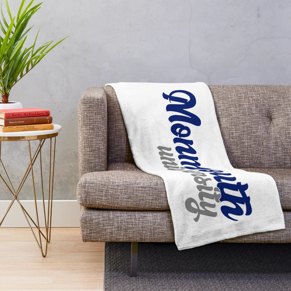 Monmouth University-inspired plush blanket