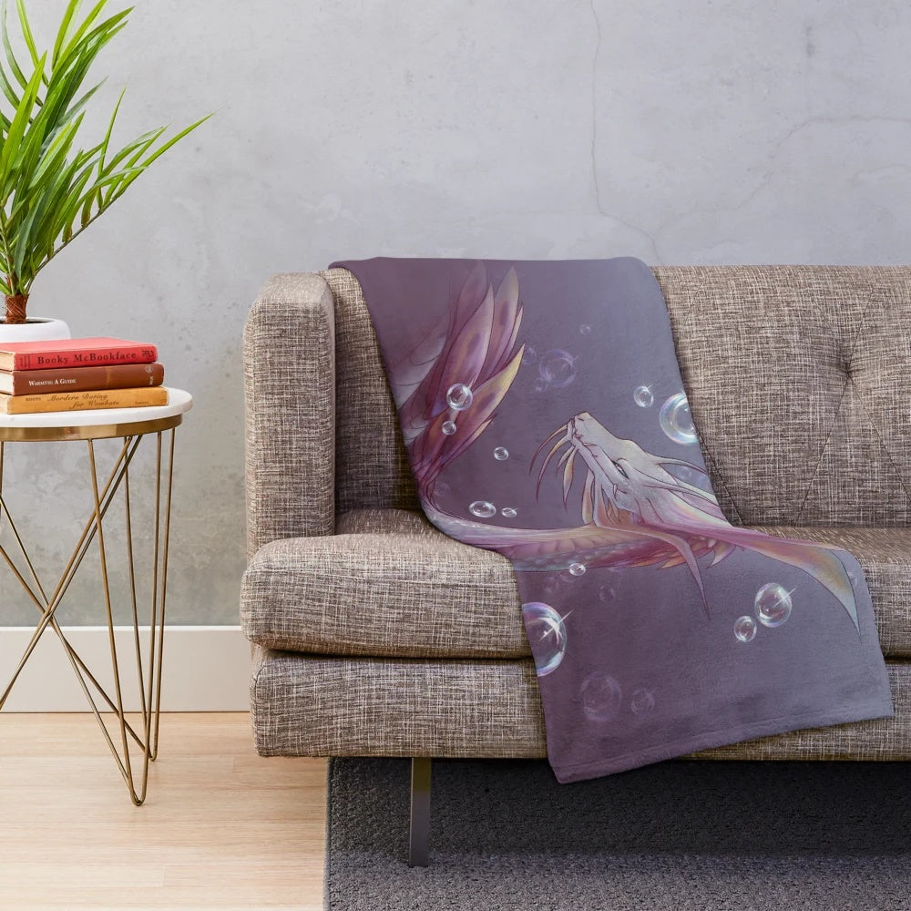 Soft and snuggly Mizutsune plush blanket from the Monster Hunter franchise